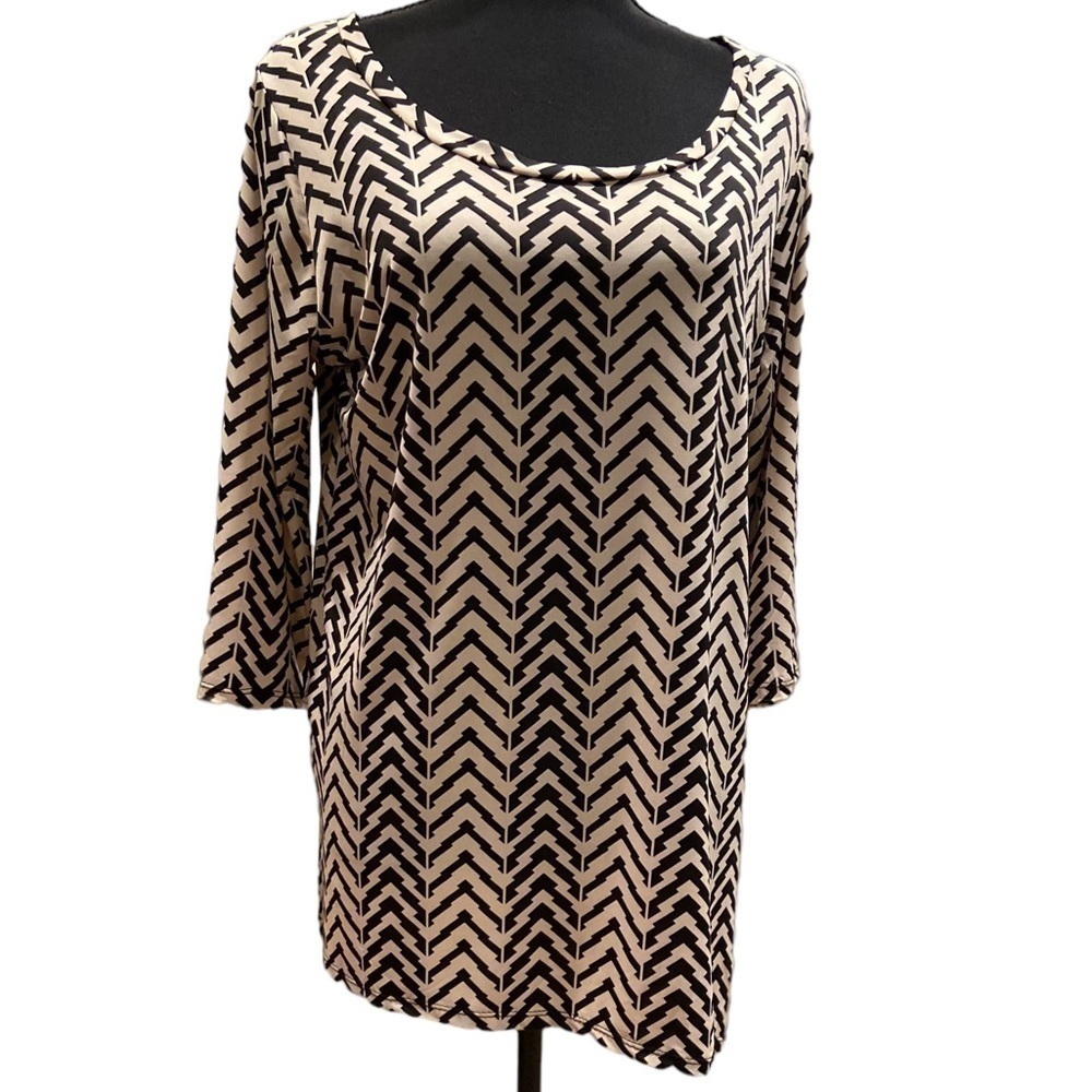 ACCENT Top Dark Brown and Cream